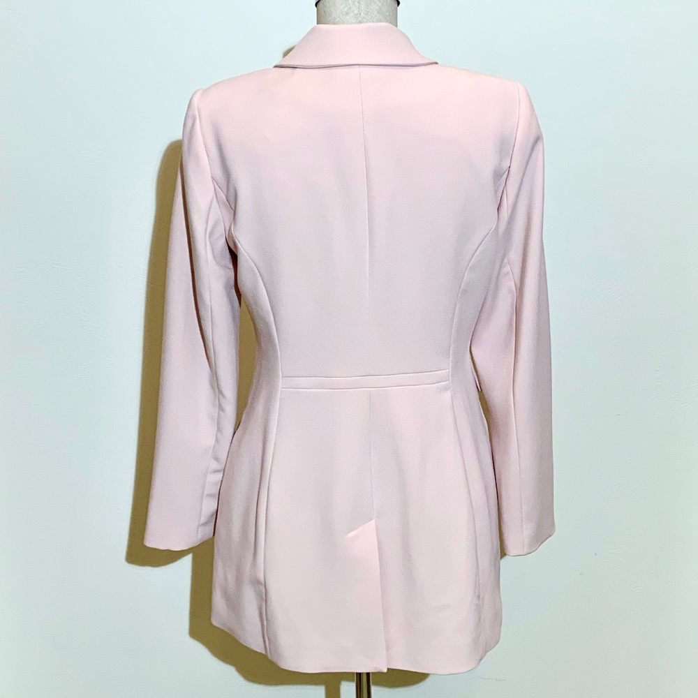 🔥NWOT Structured Double-breasted Longline Blazer - White House Black Mkt -Sz Sm - Picture 6 of 13